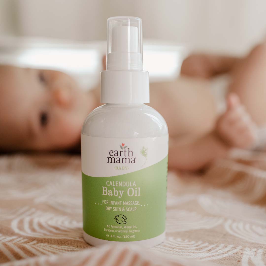 Earth Mama Baby Calendula Baby Oil, 120ml - exp 09/26