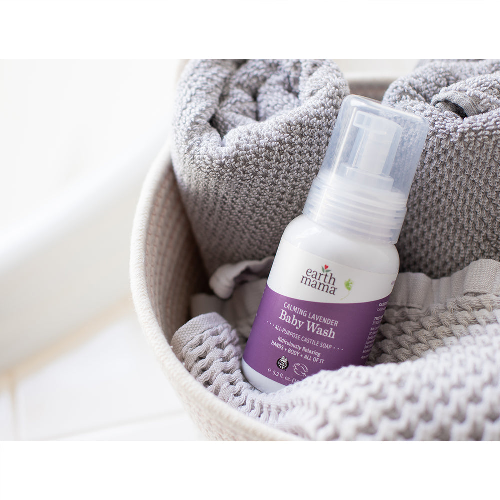 Earth Mama Baby Calming Lavender Castile Baby Wash, 160ml (exp 11/27)