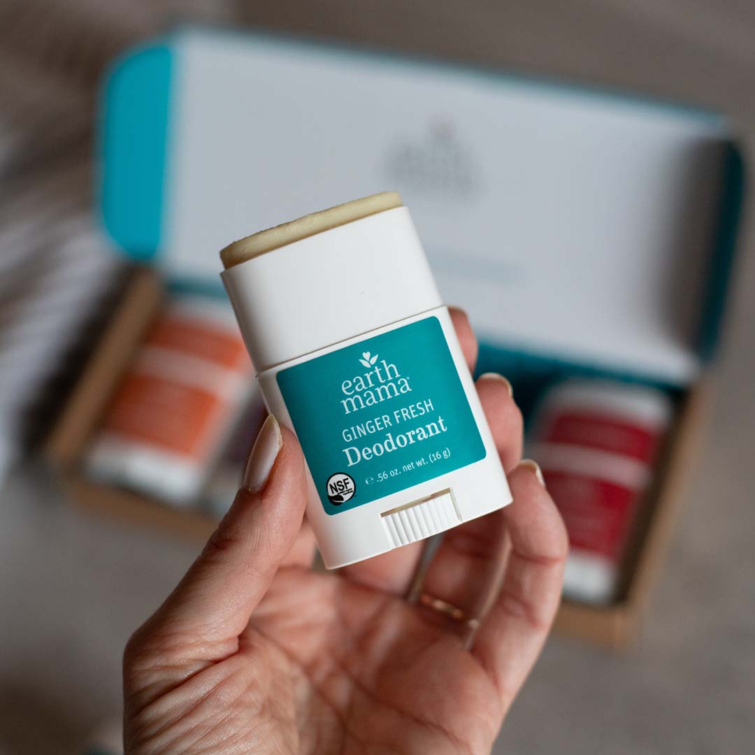 Earth Mama Mini Deodorant, 4 x 15g (New Formula) - Exp 05/26