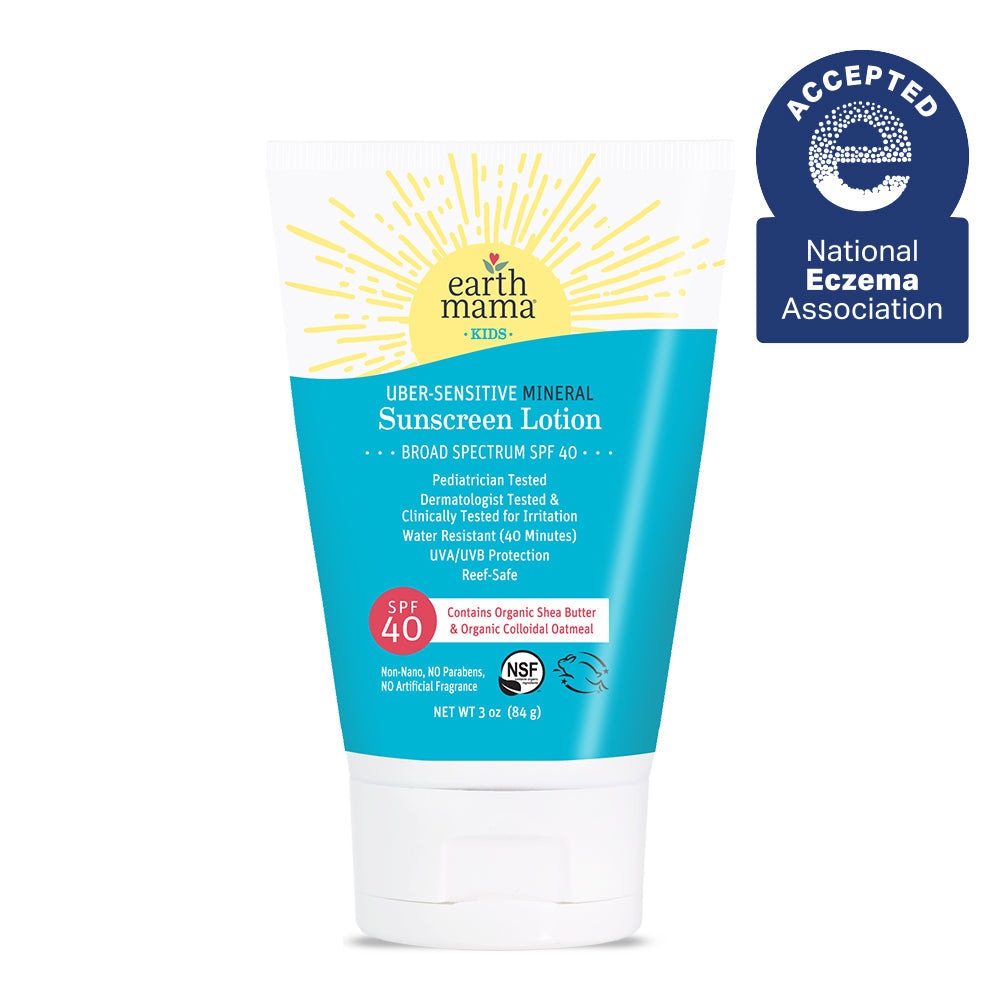 Earth Mama Kids Uber-Sensitive Mineral Sunscreen Lotion SPF 40 (84g) - exp 04/26
