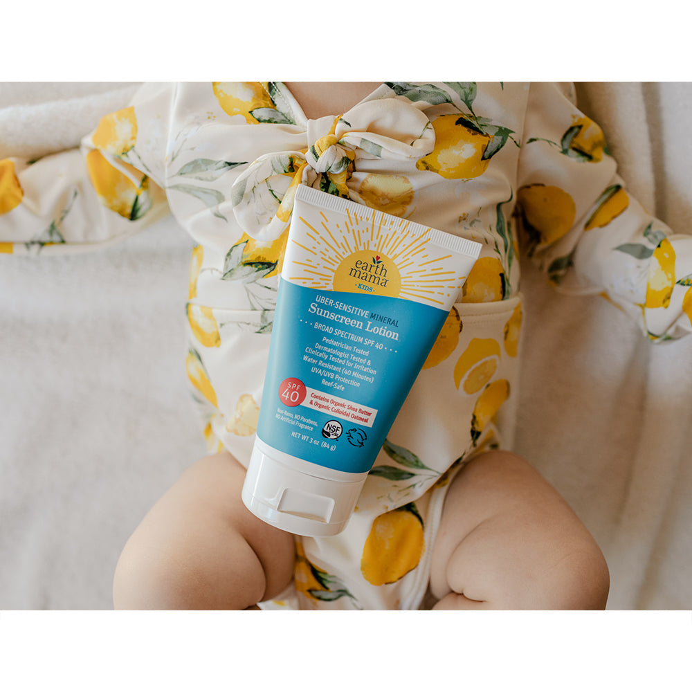 Earth Mama Kids Uber-Sensitive Mineral Sunscreen Lotion SPF 40 (84g) - exp 04/26