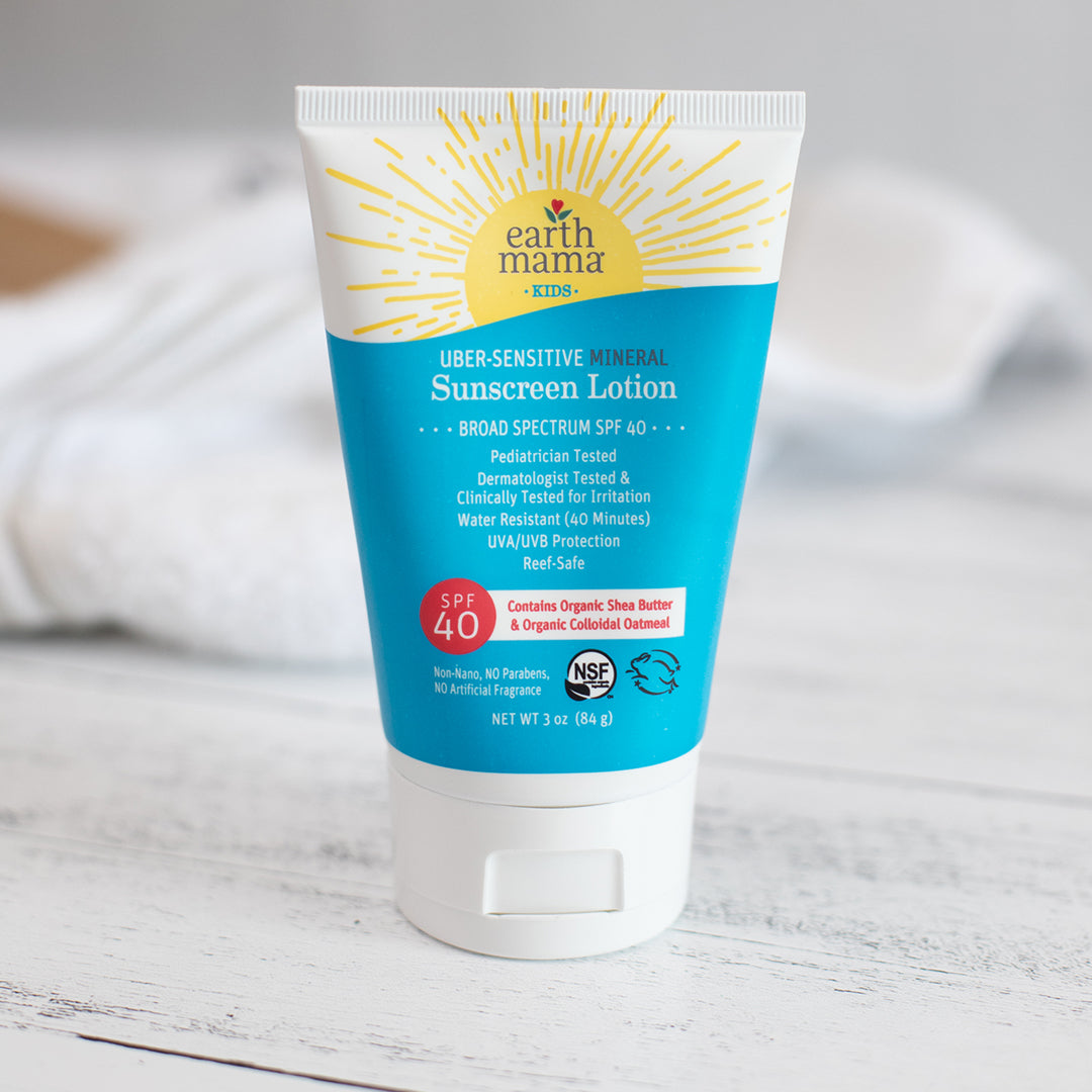 Earth Mama Kids Uber-Sensitive Mineral Sunscreen Lotion SPF 40 (84g) - exp 04/26