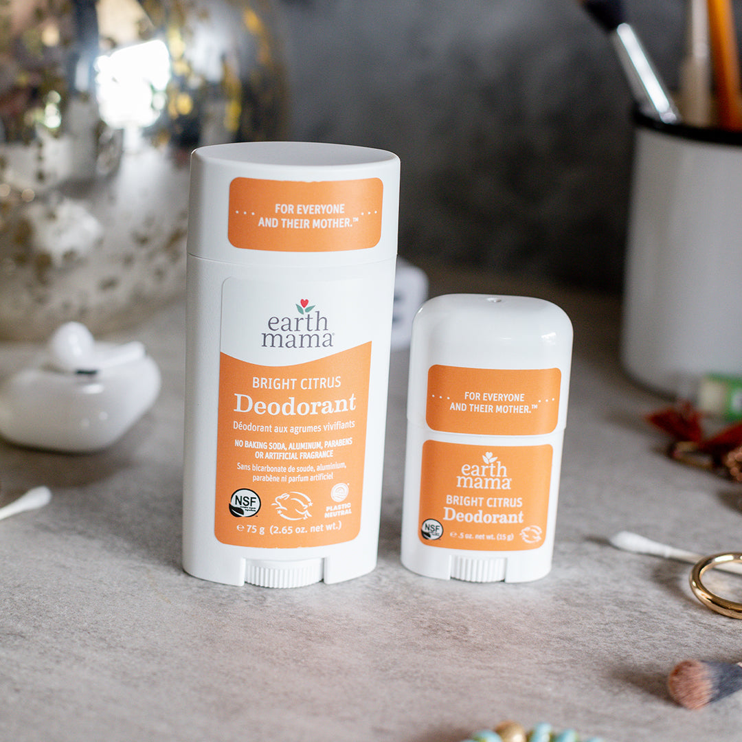 Earth Mama Bright Citrus Deodorant, 75g (New Formula) - Exp 10/27