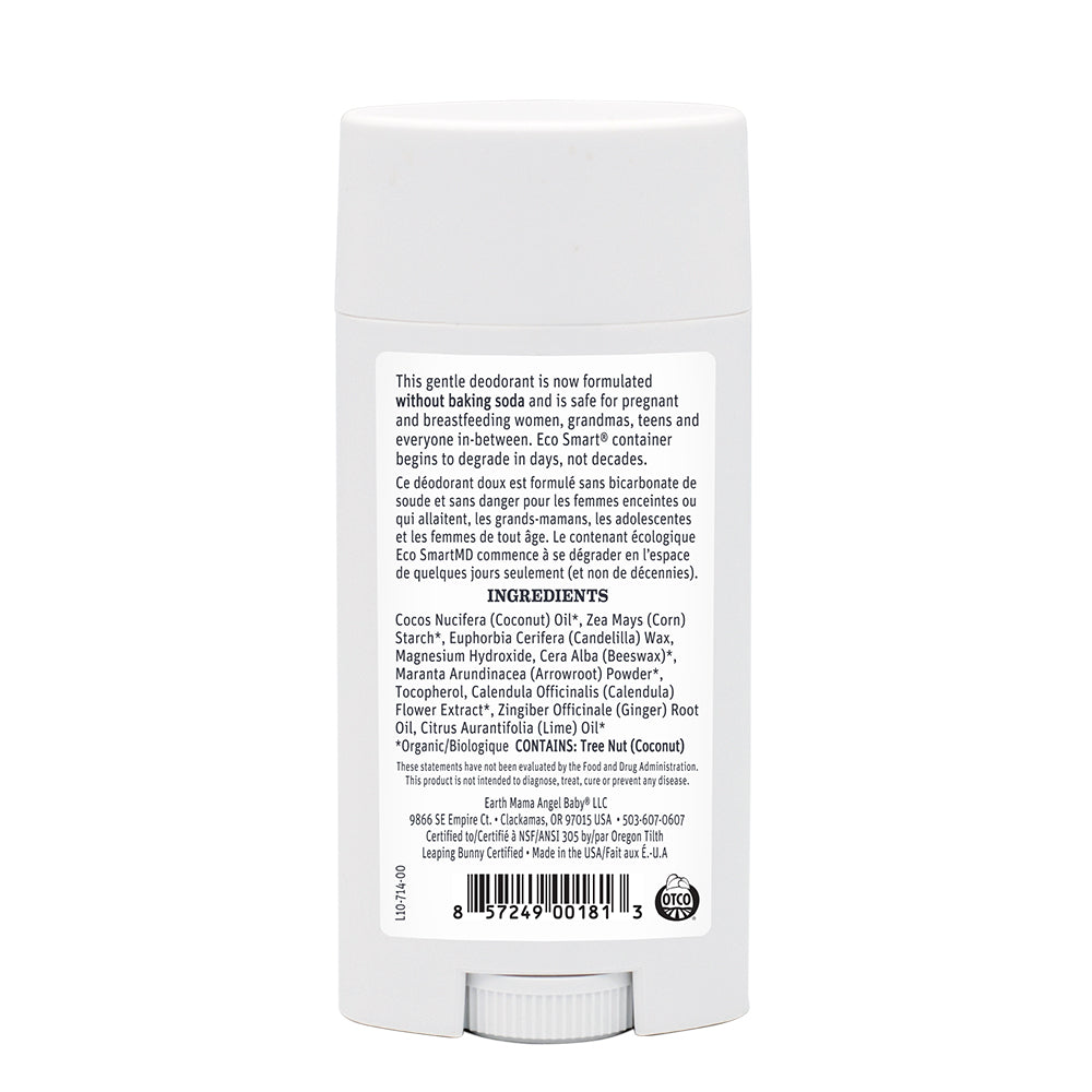 Earth Mama Ginger Fresh Deodorant, 75g (New Formula) - exp 05/26
