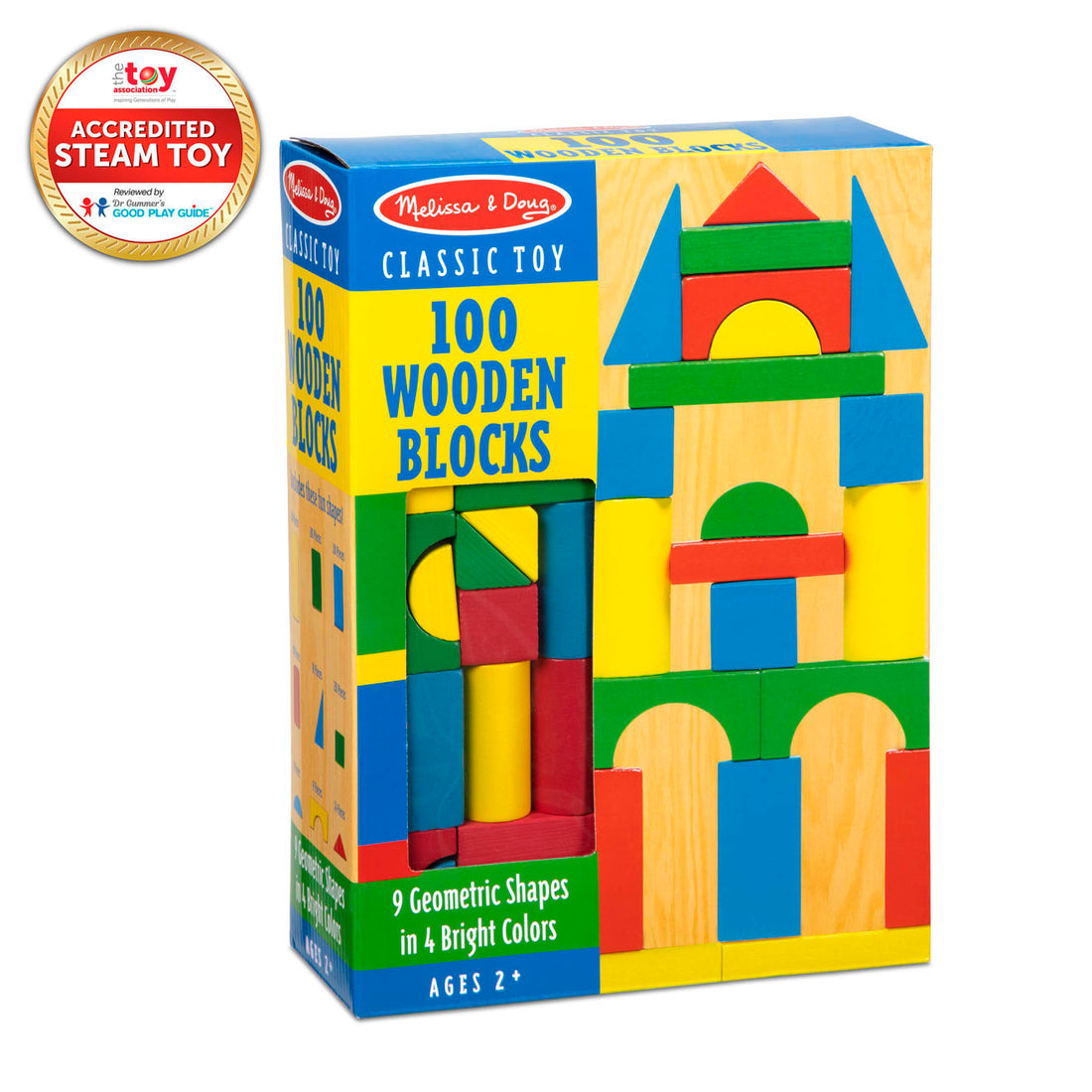 Melissa & Doug 100pcs Wood Blocks Set