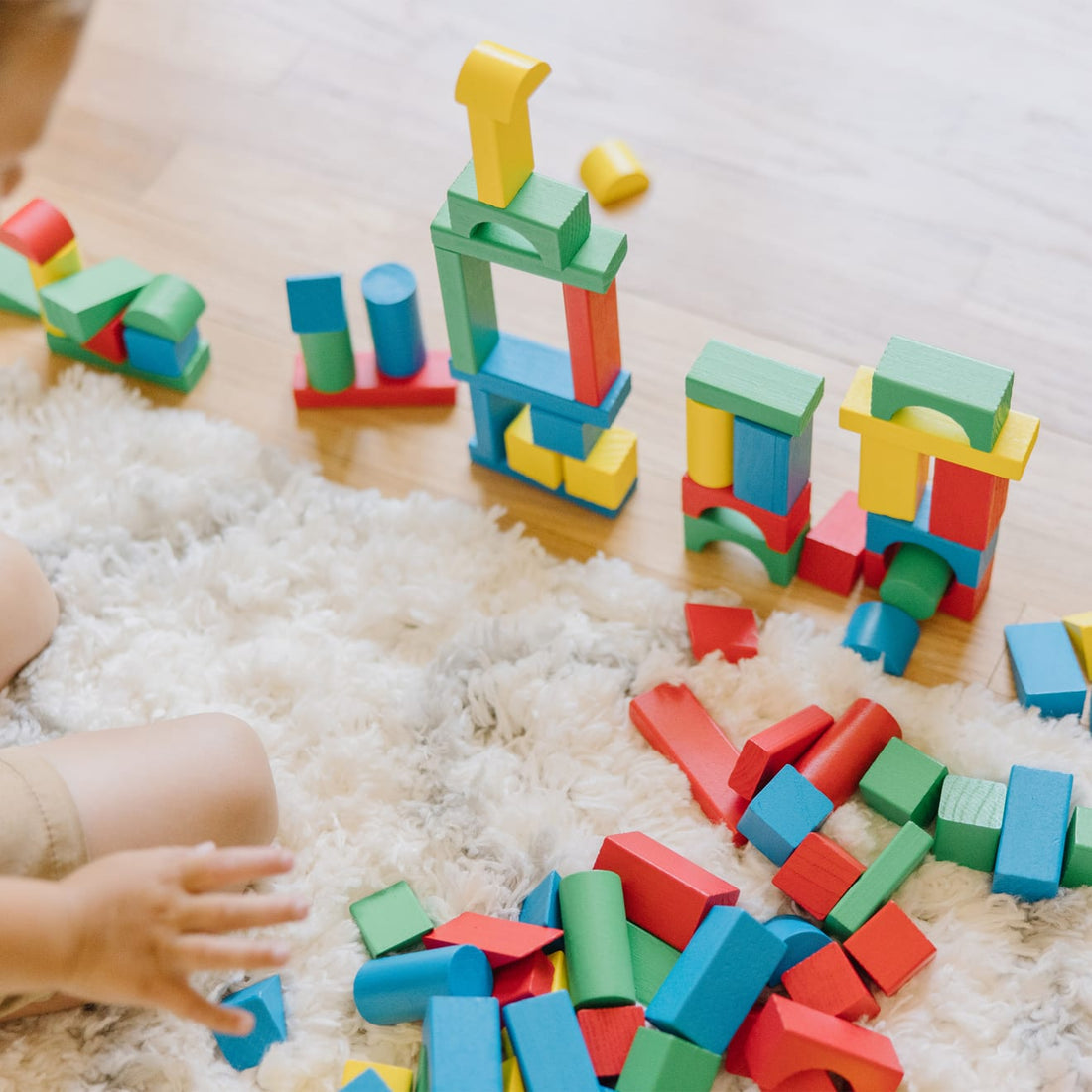 Melissa & Doug 100pcs Wood Blocks Set