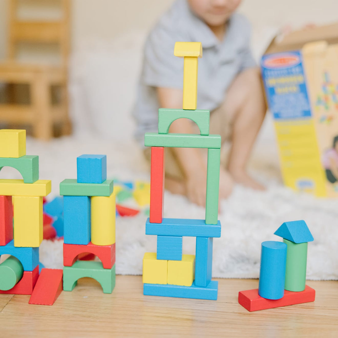 Melissa & Doug 100pcs Wood Blocks Set