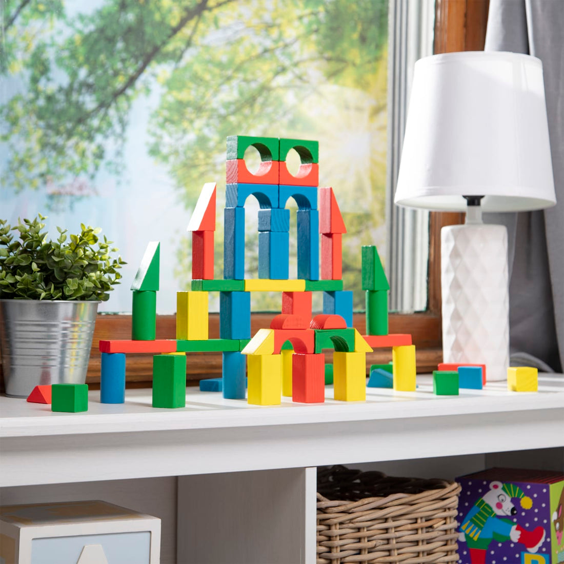 Melissa & Doug 100pcs Wood Blocks Set