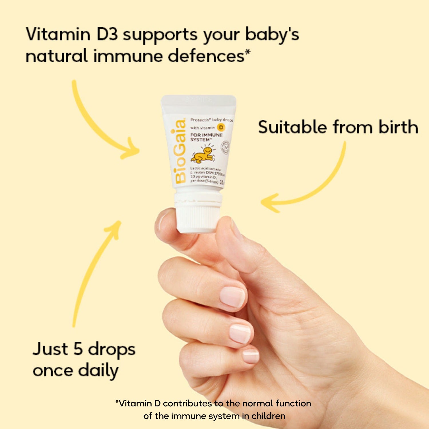 BioGaia Protectis Baby Probiotics Drops With Vitamin D3, 10ml [UK version] - Exp 09/27