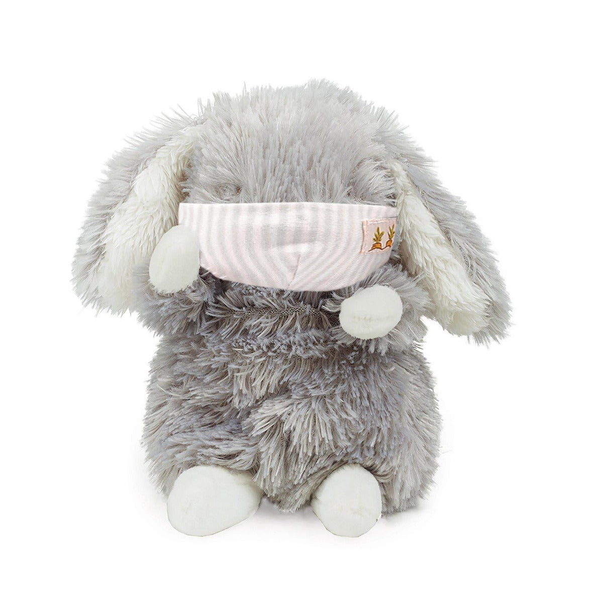 Bunnies By The Bay Toy Face Mask - Gray Pinstripe