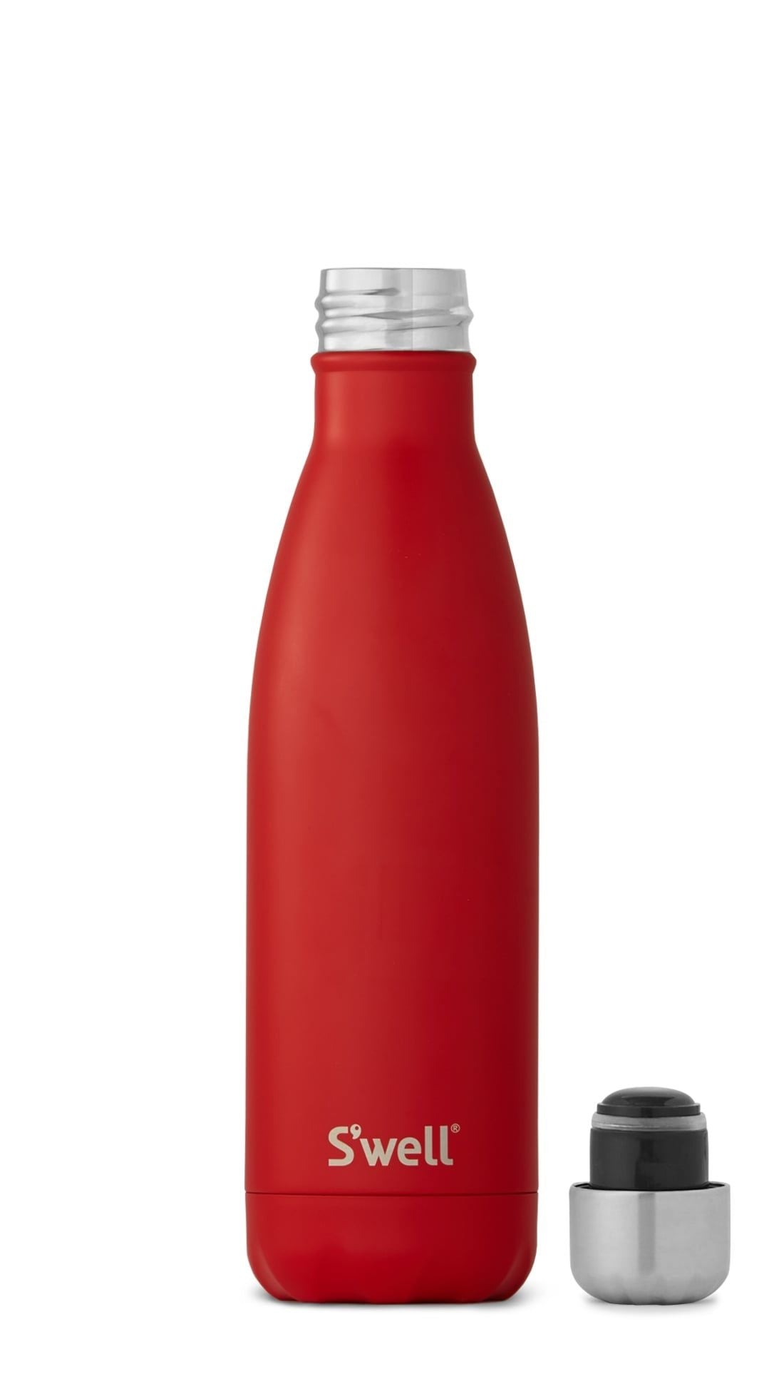 S'well Insulated Reusable Water Bottle, 17oz - Satin Collection - Scarlet