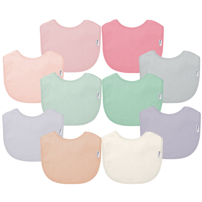 Green Sprouts Stay-Dry Infant Bib, 10pk (5 Colours) - Pupsik Singapore