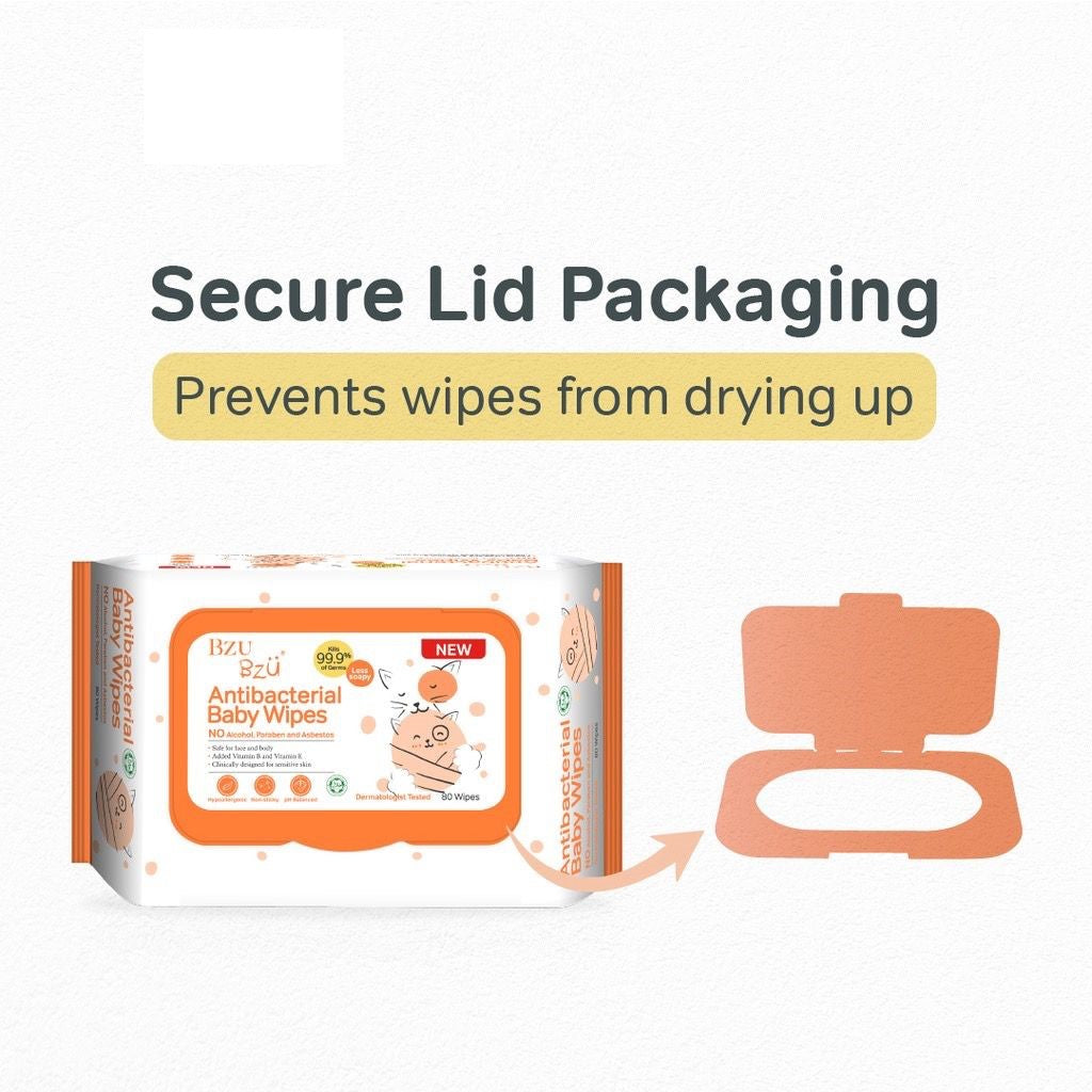 BZU BZU Antibacterial Baby Wet Wipes, 2 x 80s (Exp 10/26)