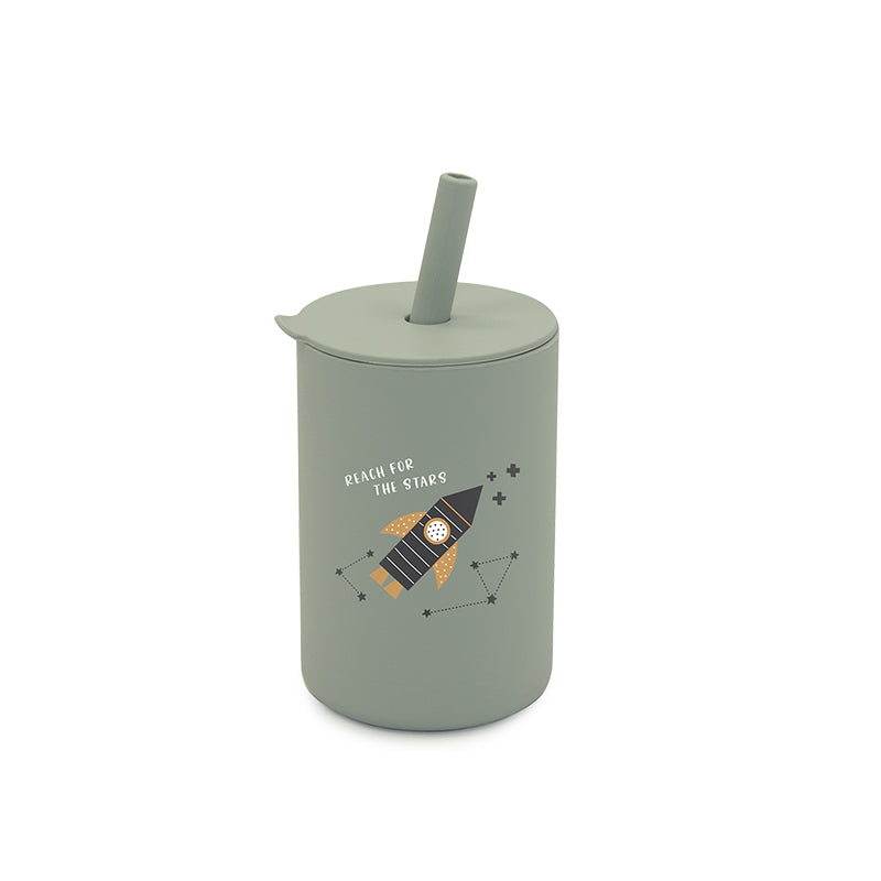 Biomom Silicone Printed Straw Cup (14 Designs) - Pupsik Singapore