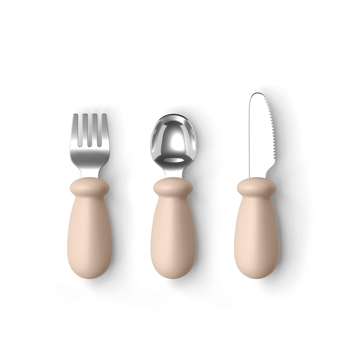 Biomom Baby Fork, Spoon and Knife Mushroom Set (5 Colours) - Pupsik Singapore