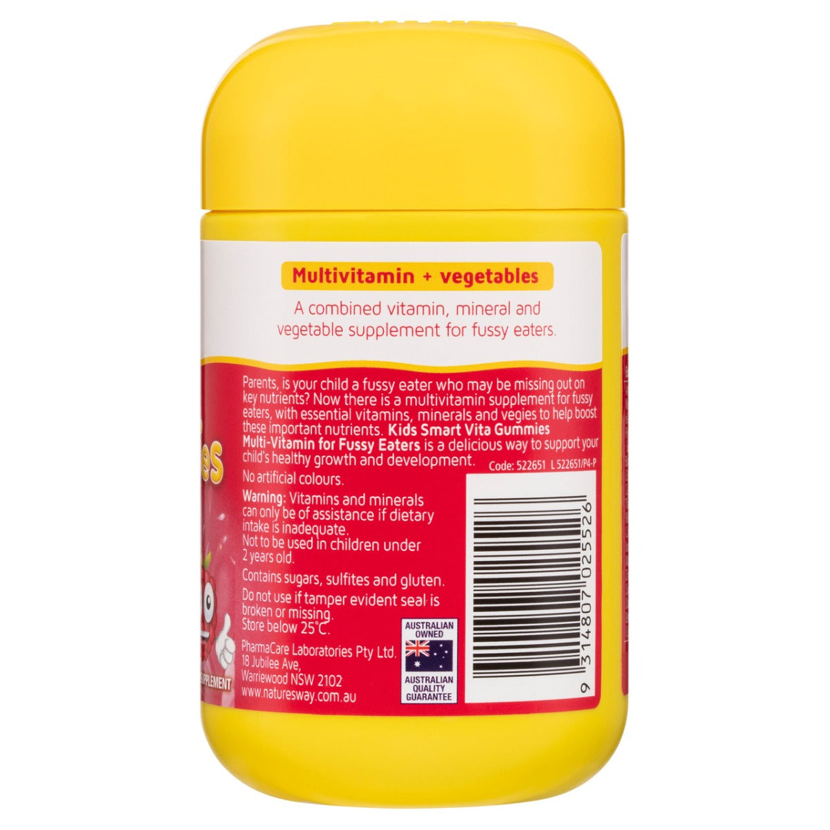 Nature's Way Kids Smart Vita Gummies Multi-Vitamin for Fussy Eaters, 60s (Exp 10/25)
