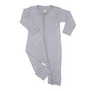 Baa Baa Sheepz Baby Zip Romper - Cute Big Star and Head Grey