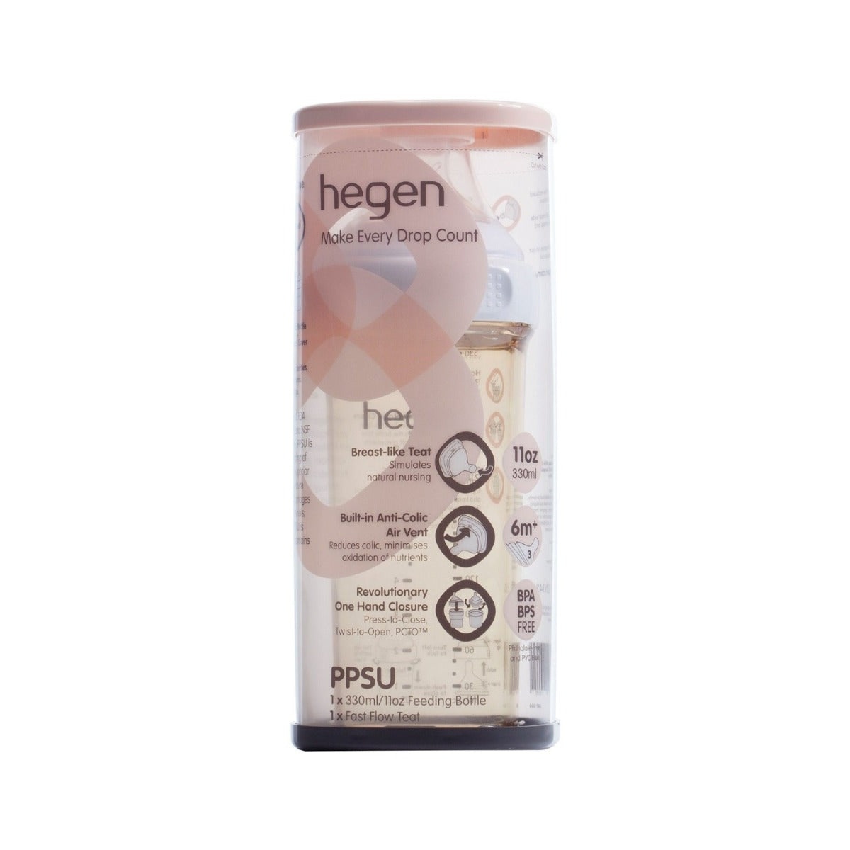 Hegen PCTO™ Milk Feeding Bottle PPSU, 330ml/11oz (3 Colors)