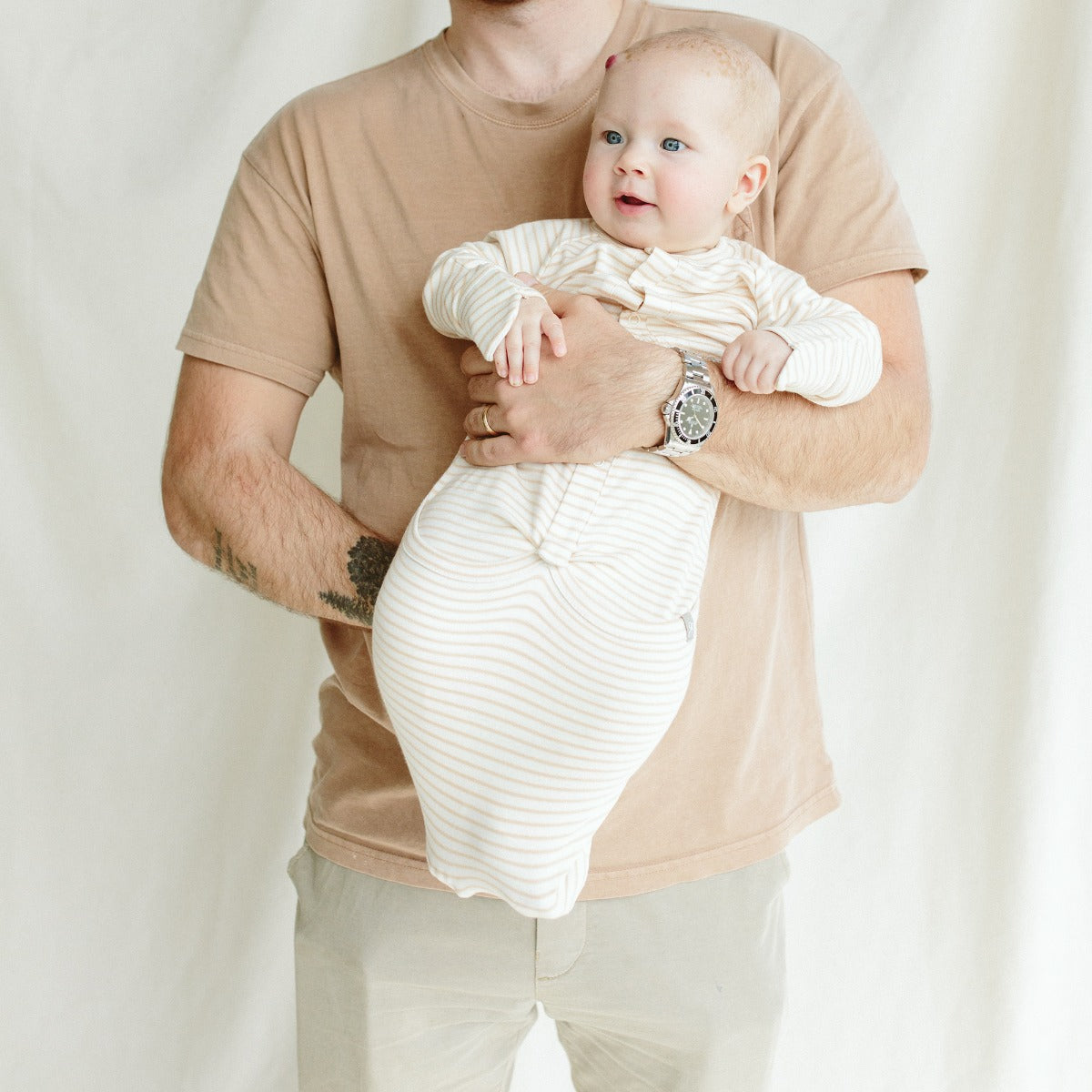Goumi x Pupsik Bamboo 24 Hour Convertible Gown - Dune Stripes (2 Sizes)