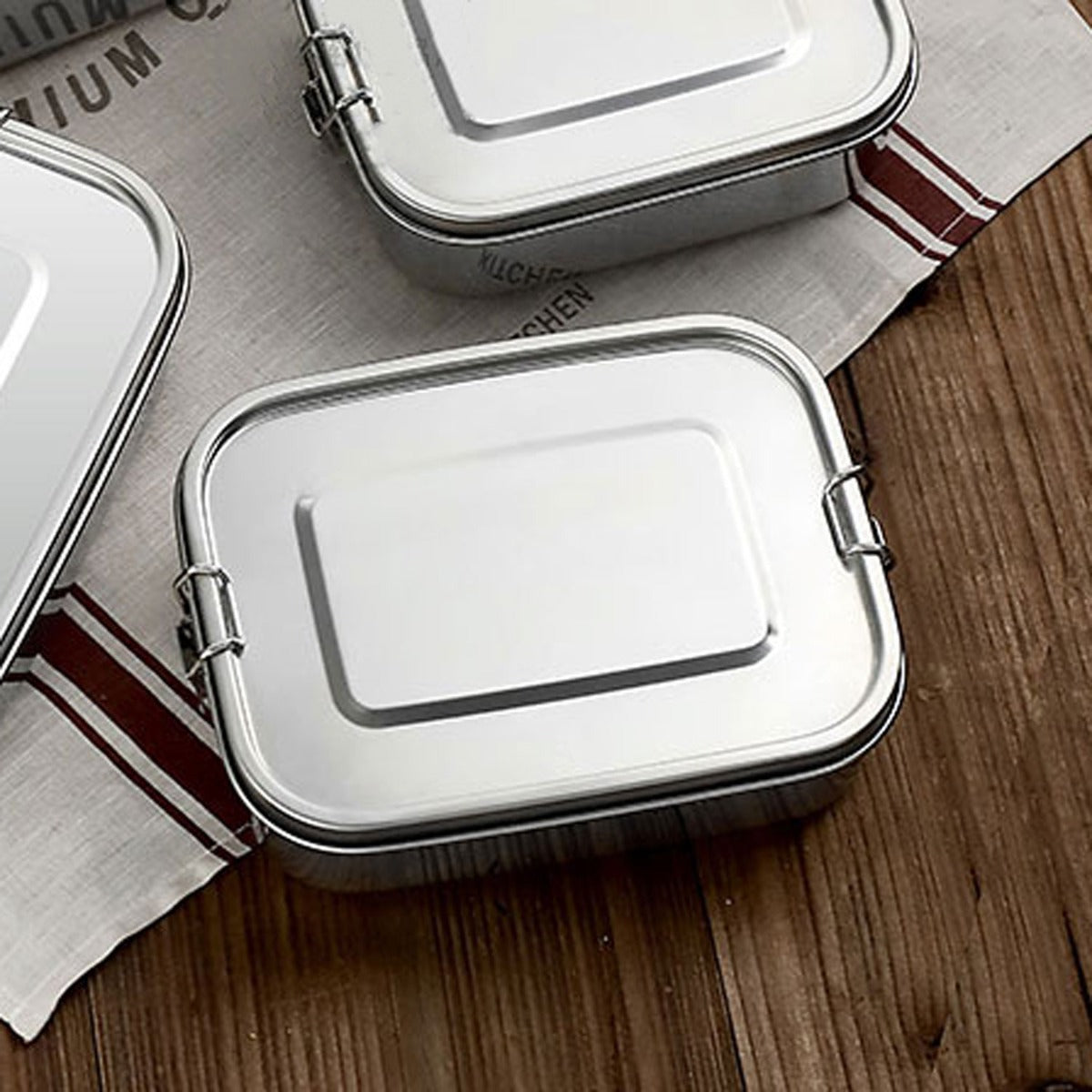 Biomom Stainless Steel Lunch Box, 1200ml - Silver