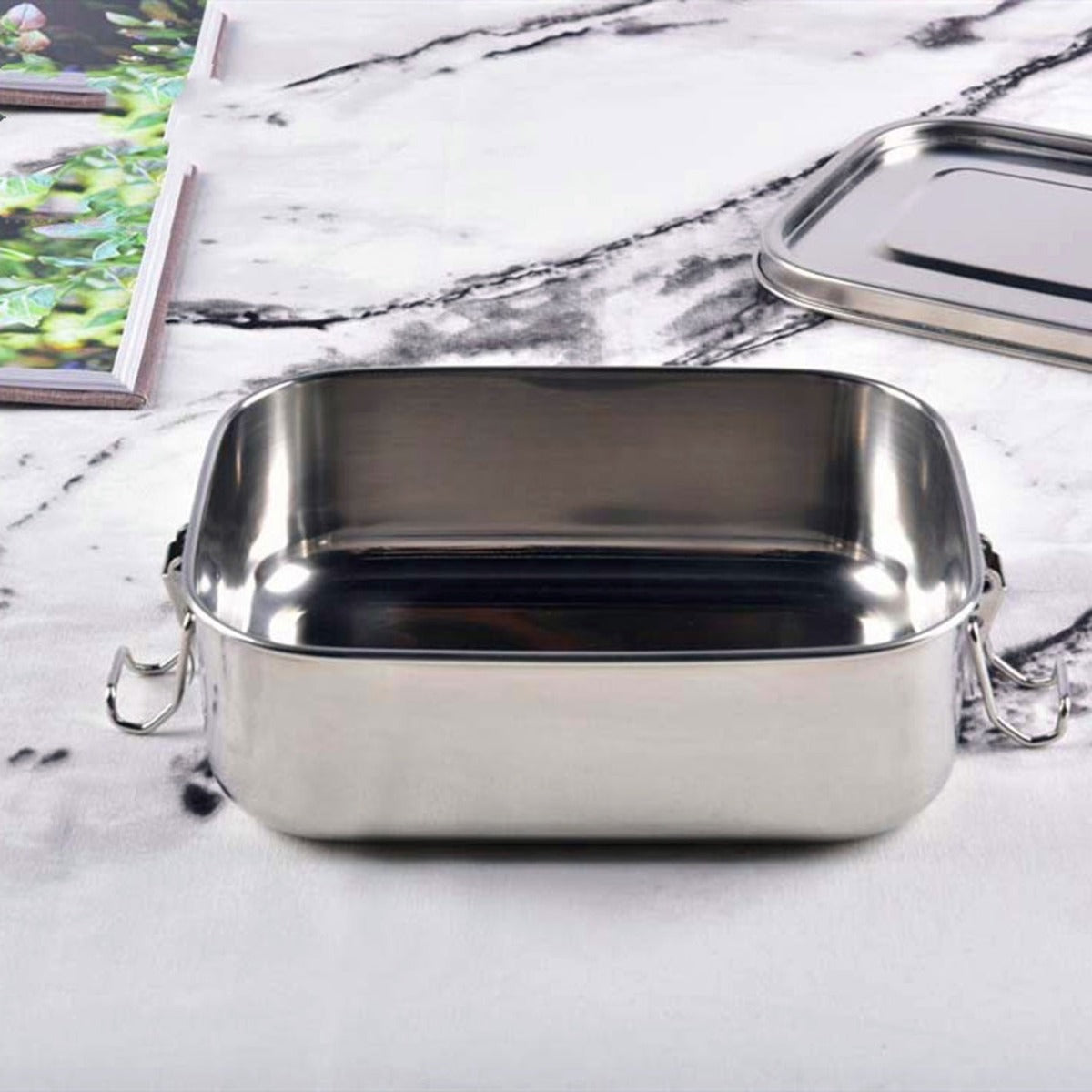 Biomom Stainless Steel Lunch Box, 1200ml - Silver