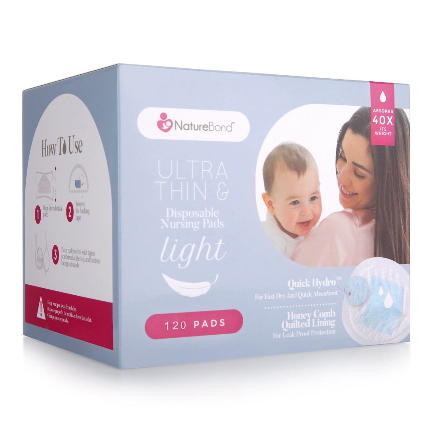 NatureBond Ultra Thin Disposable Nursing Breast Pads (120pads)
