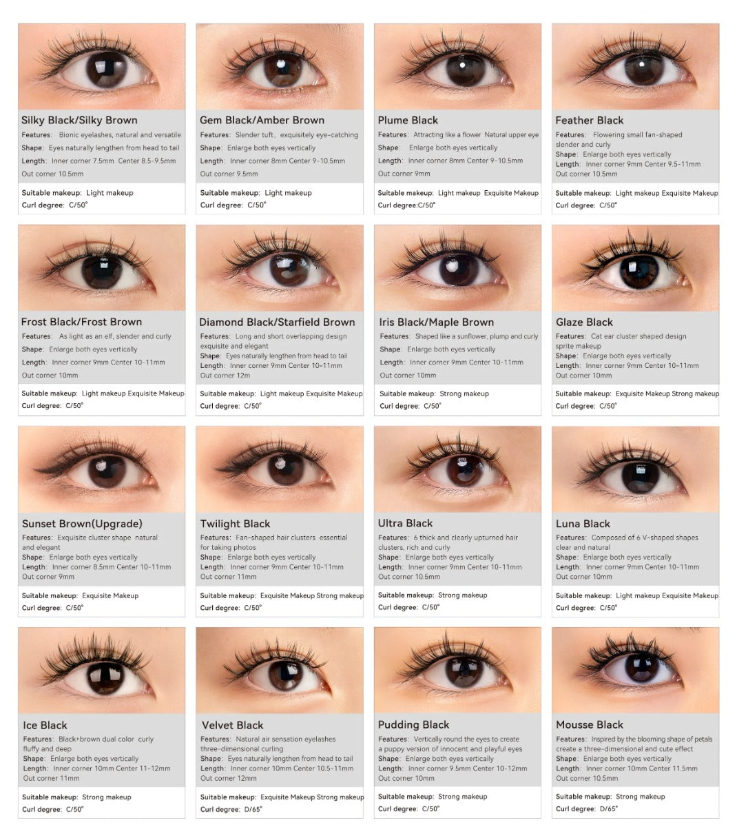WOSADO Soft Magnetic Eyelashes (20 Types)