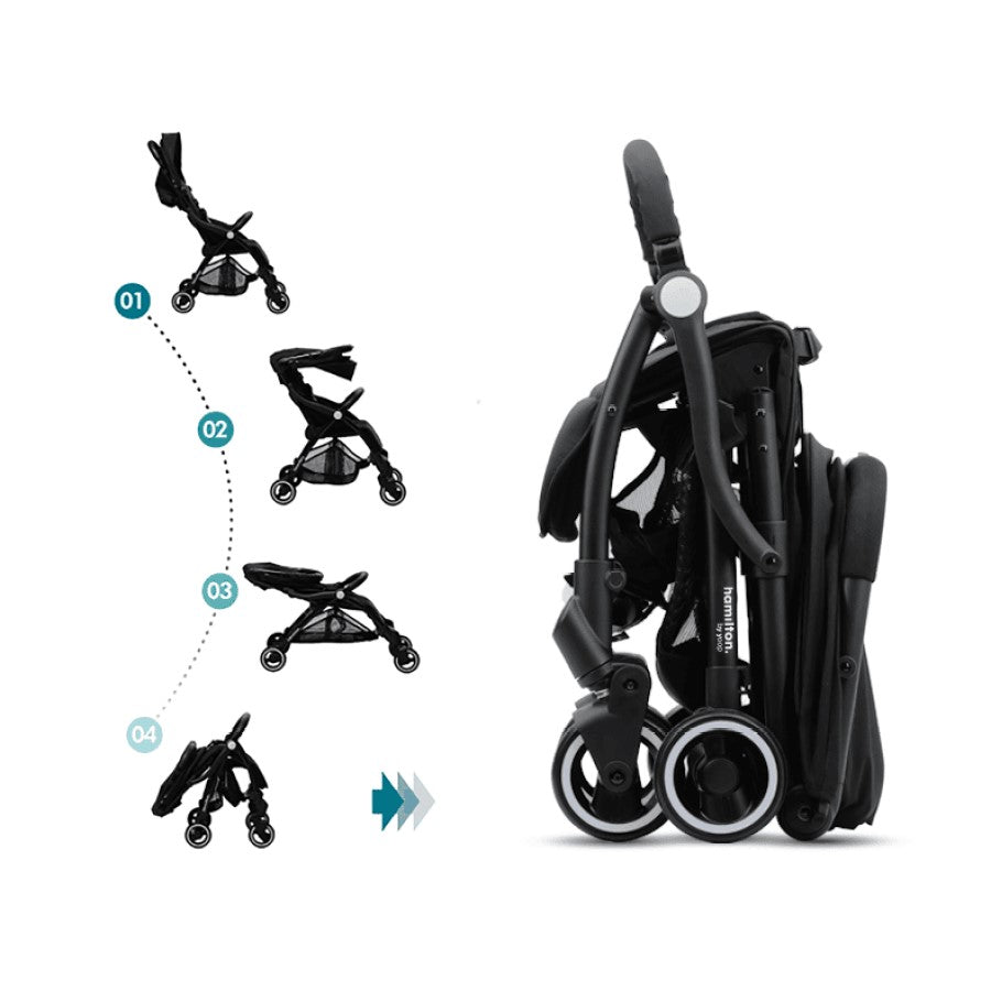Hamilton S1 Plus Stroller - Black