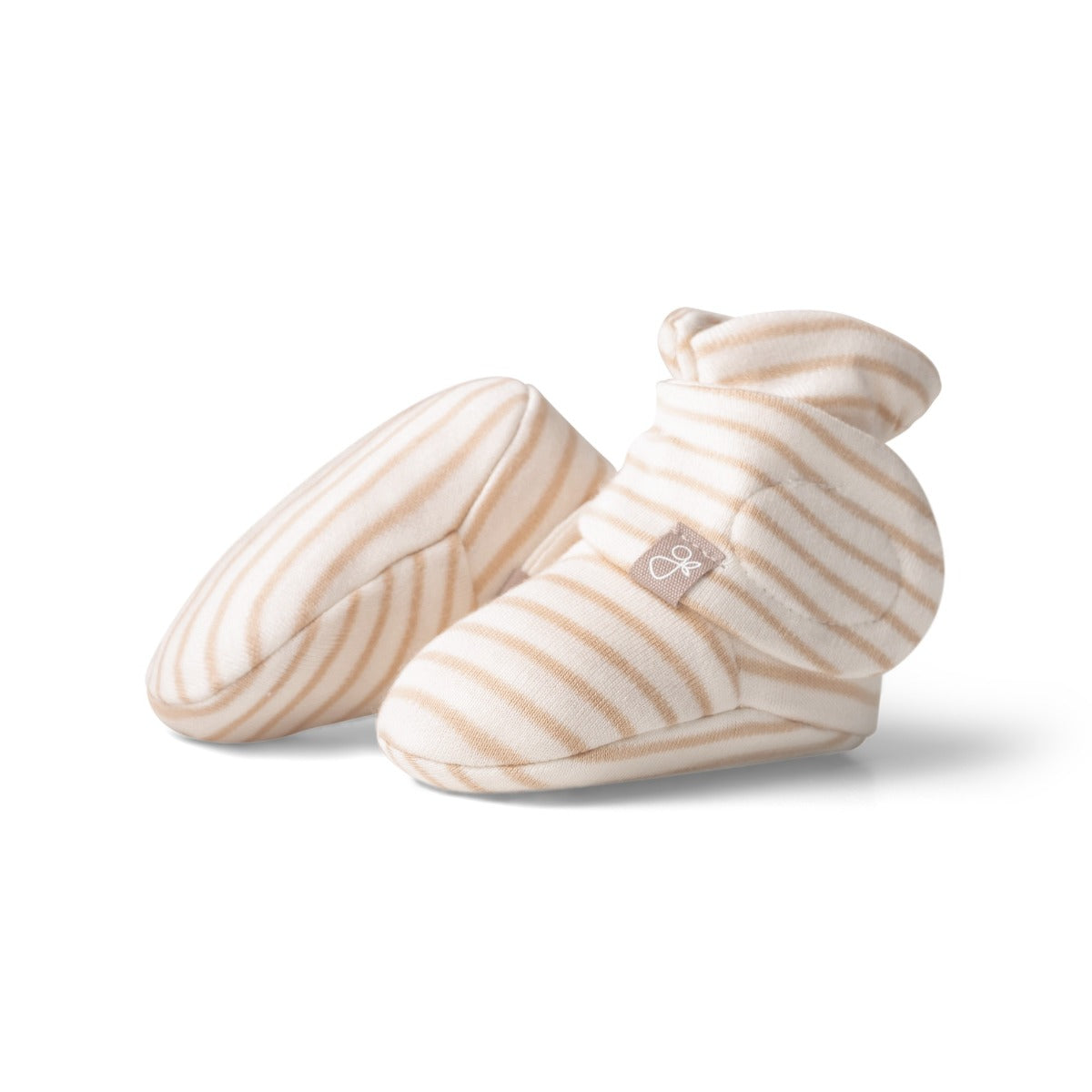 Goumi x Pupsik Bamboo Stay On Booties – Dune Stripes (2 sizes) - Pupsik Singapore