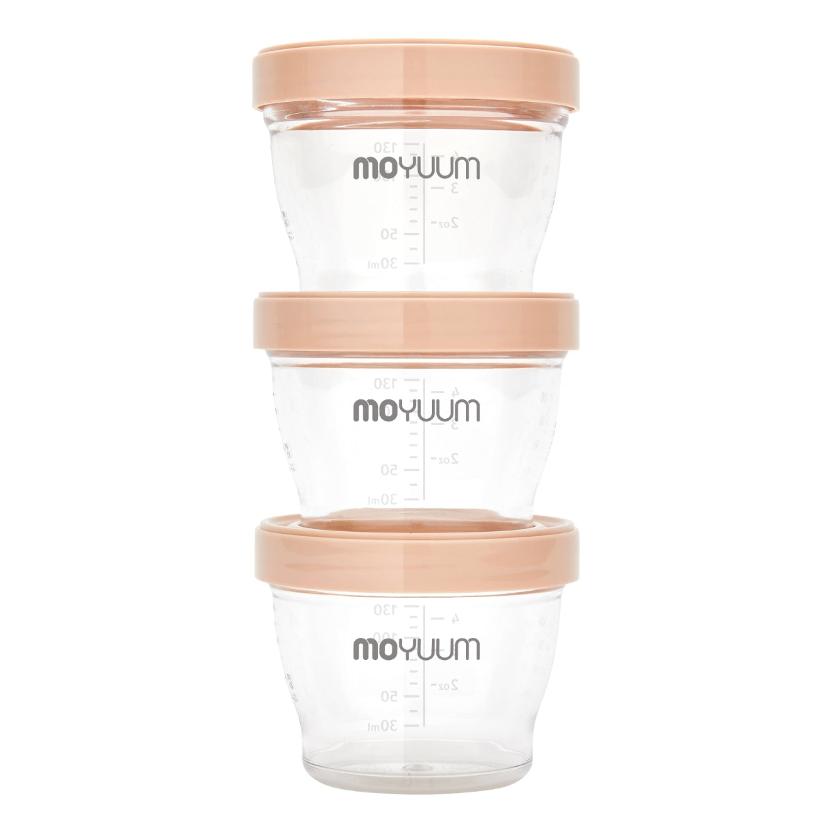 Moyuum Tritan Baby Food Containers, Set of 3 - 130/180/240ml (2 Colors)