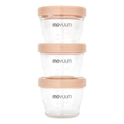 Moyuum Tritan Baby Food Containers, Set of 3 - 130/180/240ml (2 Colors)