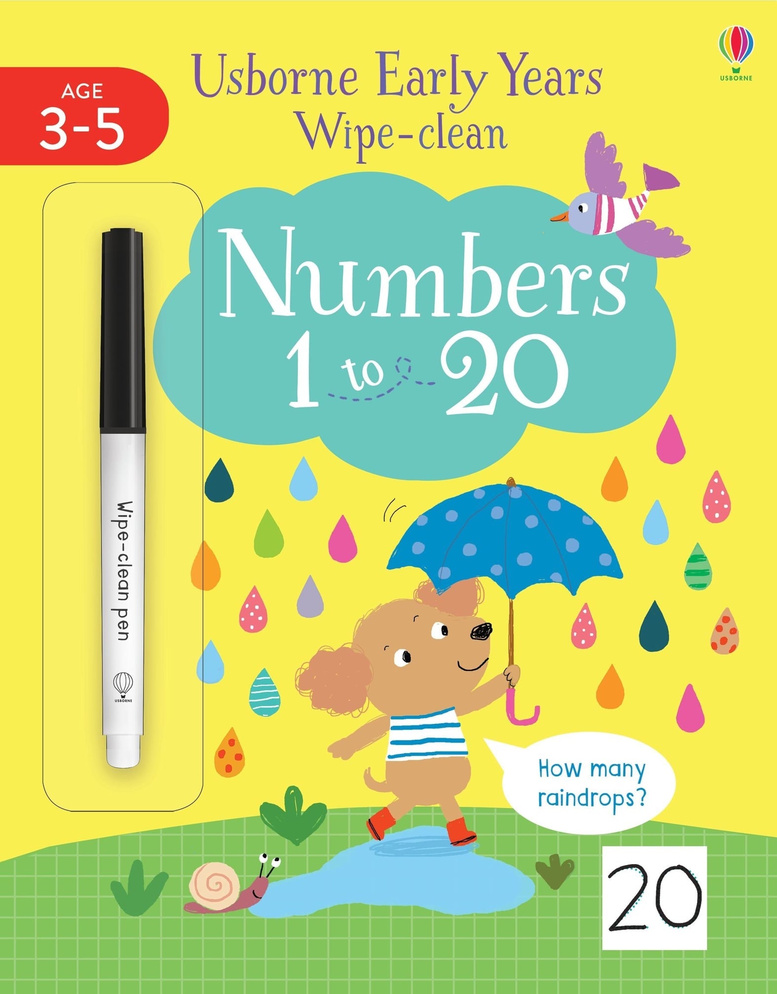 Usborne Early Years Wipe-Clean Book - Numbers 1 to 20