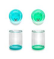 Melii Double-Walled Bear Cup 145ml, 2pk - Blue Mint