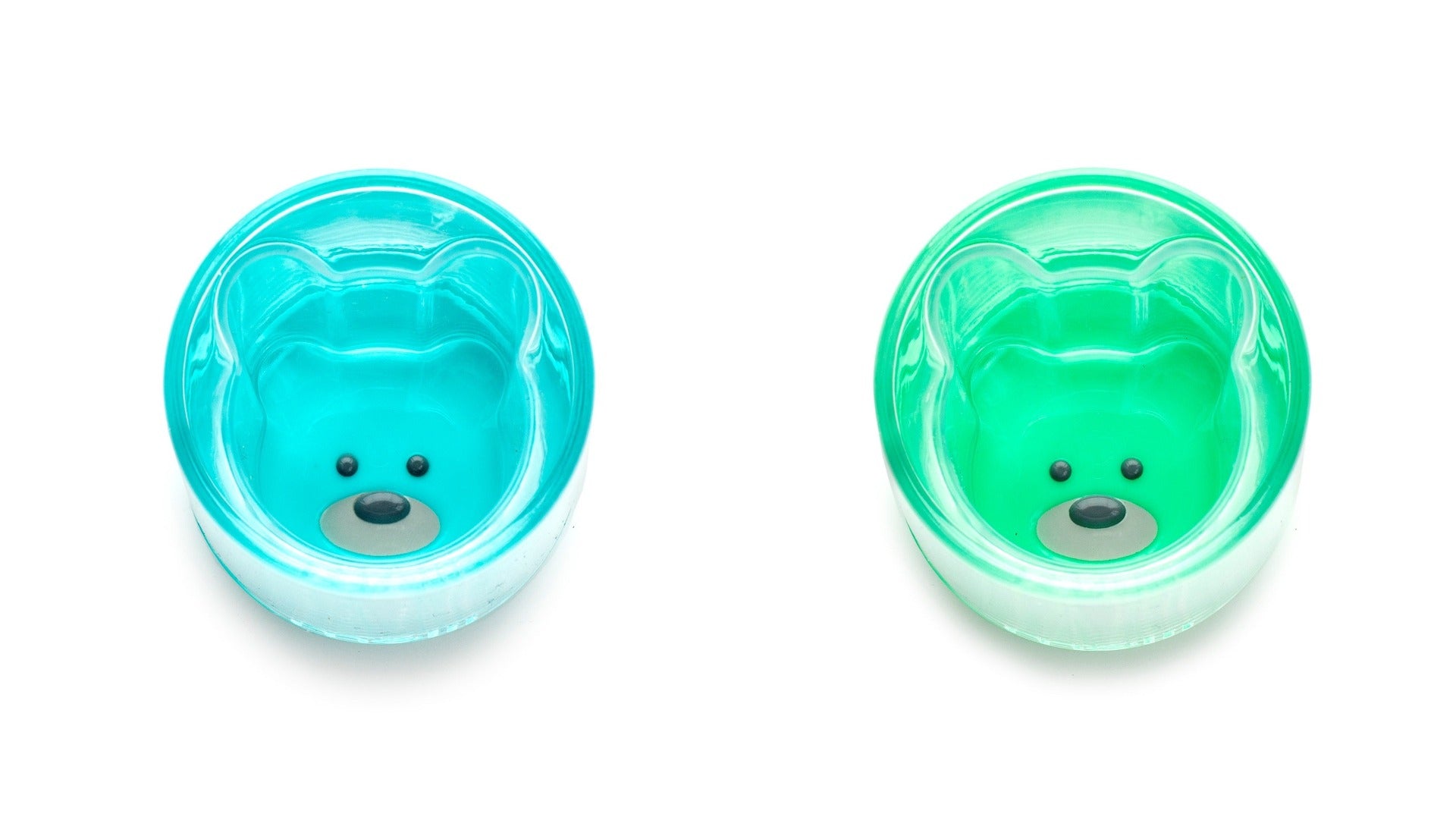 Melii Double-Walled Bear Cup 145ml, 2pk - Blue Mint