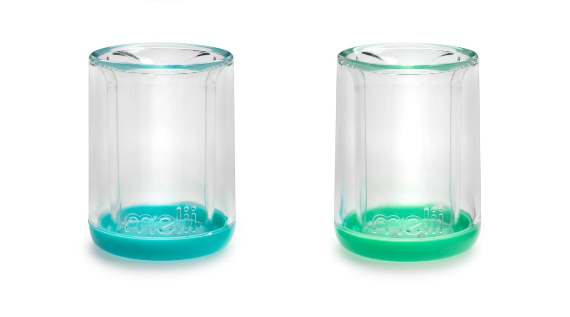 Melii Double-Walled Bear Cup 145ml, 2pk - Blue Mint