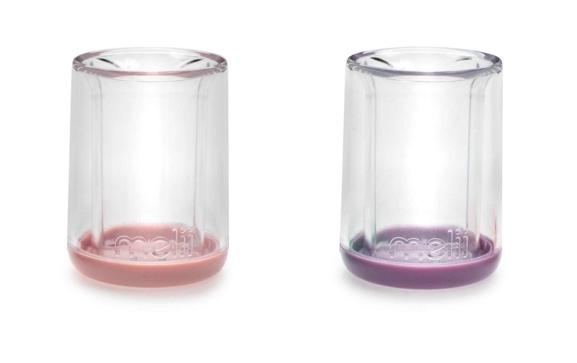 Melii Double-Walled Bear Cup 145ml, 2pk - Pink Purple