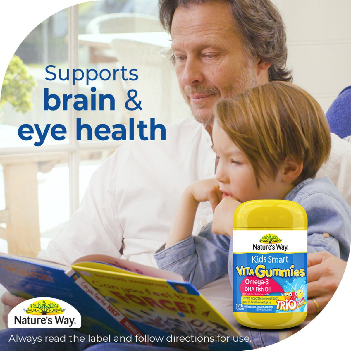 Nature's Way Kids Smart Vita Omega-3 DHA Fish Oil Gummies, 60s (Exp 01/27)