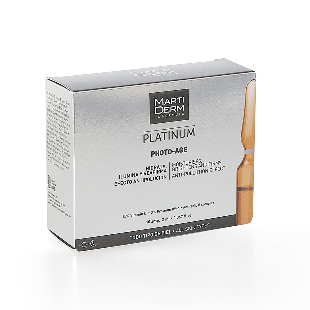 MartiDerm Platinum Photo Age HA+ Ampoules, 10 Amp - Exp 07/25