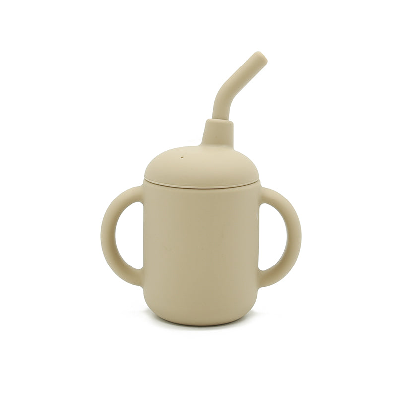 Biomom Double-Handled Silicone Straw Cup (4 Colors) - Pupsik Singapore