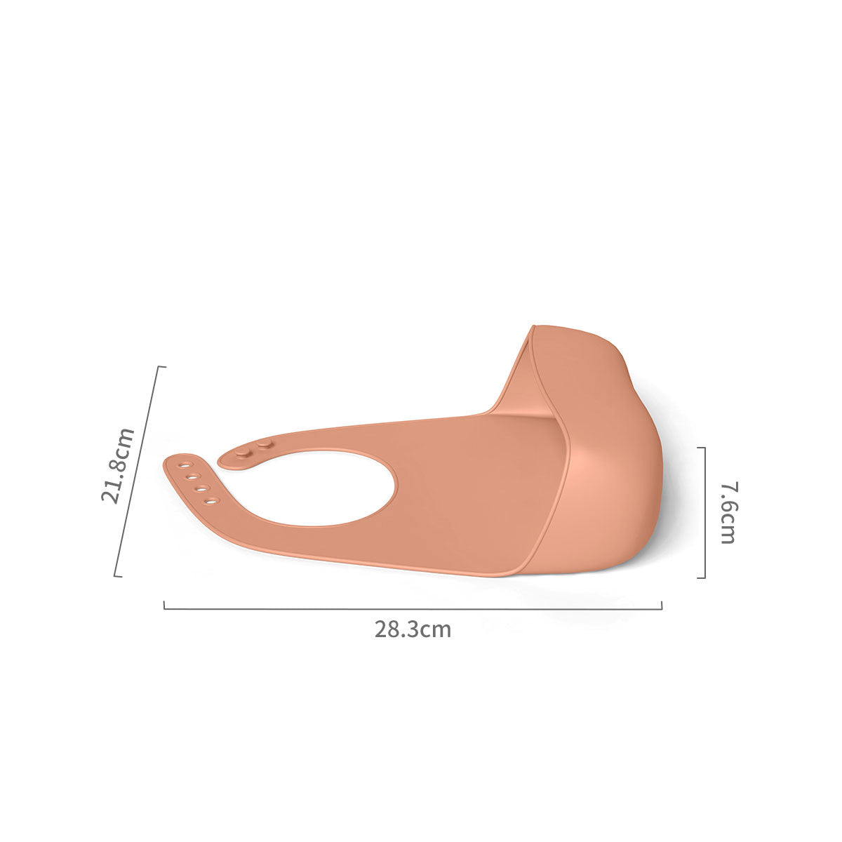 Biomom Silicone Peach-Shaped Baby Bib (5 Colors)