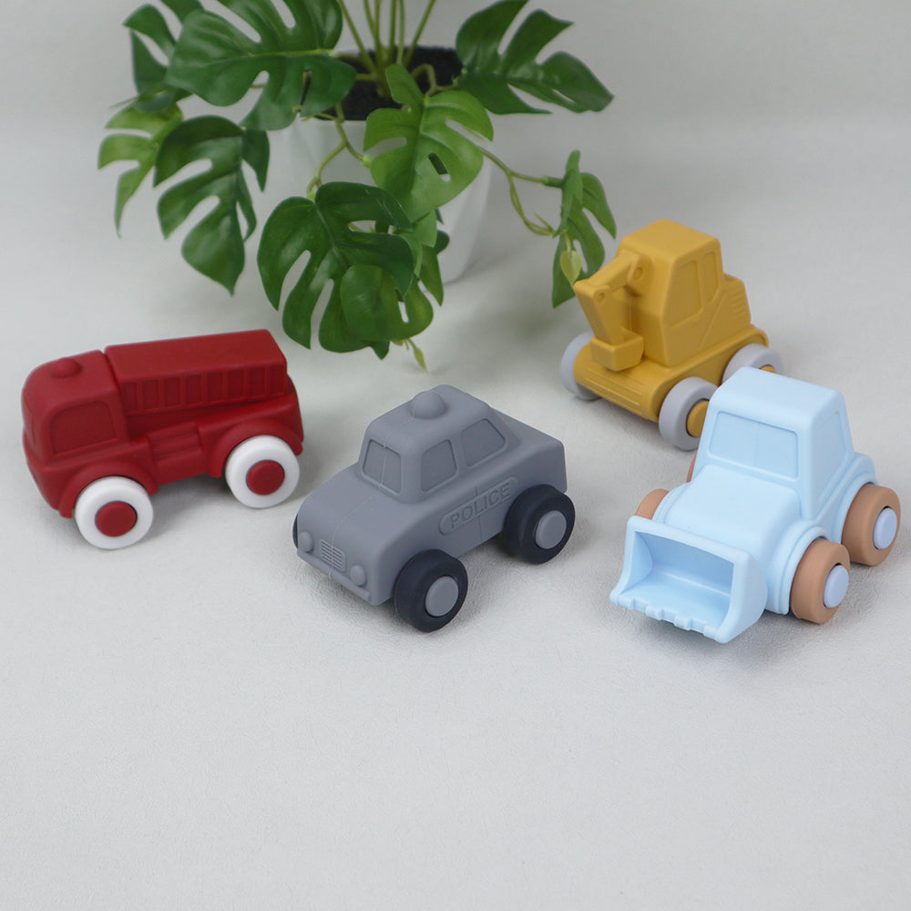 Biomom Silicone Mini Toy Push Cars (4 Colors)