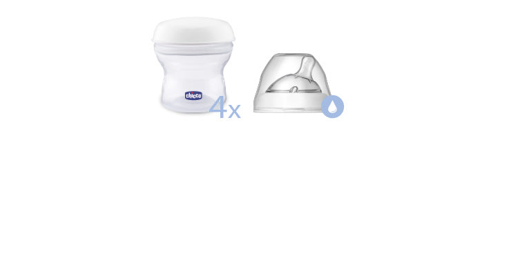 Chicco Natural Feeling Milk Containers, 4pcs x 5oz