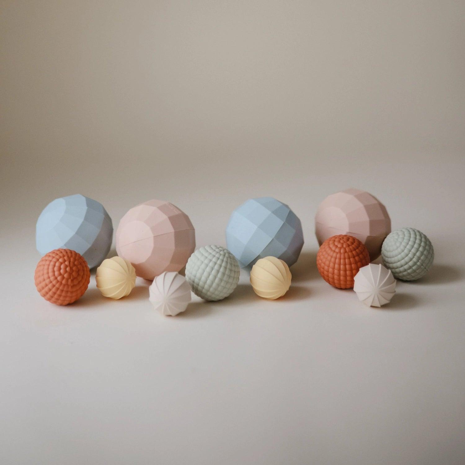 Mushie Nesting Spheres Sensory Toy, Set of 3 (2 Colors) - Pupsik Singapore