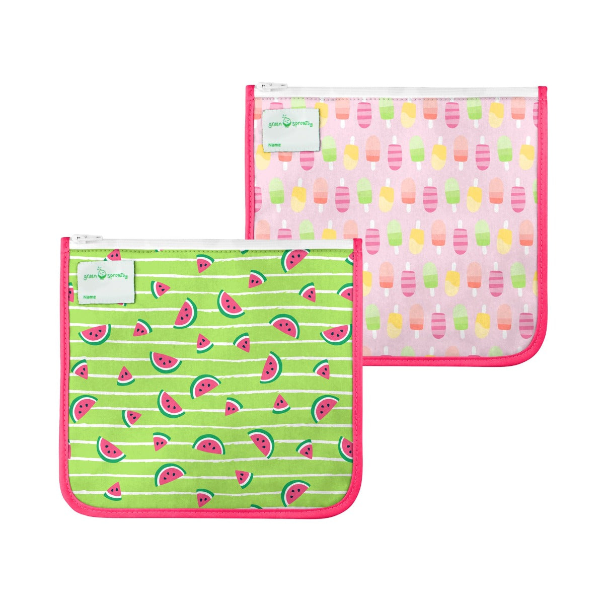 Green Sprouts Reusable Insulated Sandwich Bags, 2pk (6 Designs) - Pupsik Singapore