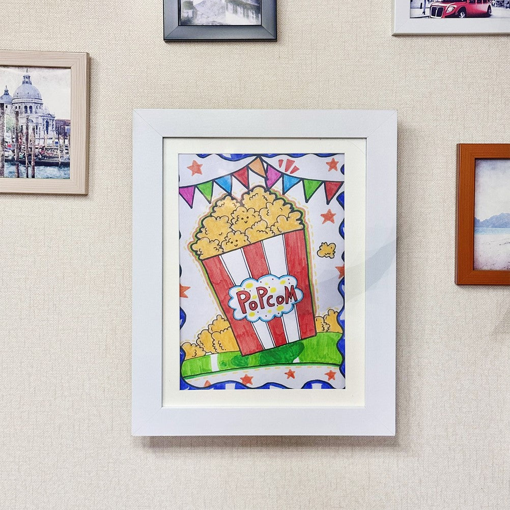 Pupsik Wooden Kids Artwork Display Frame and Storage, A3 (2 Colors)