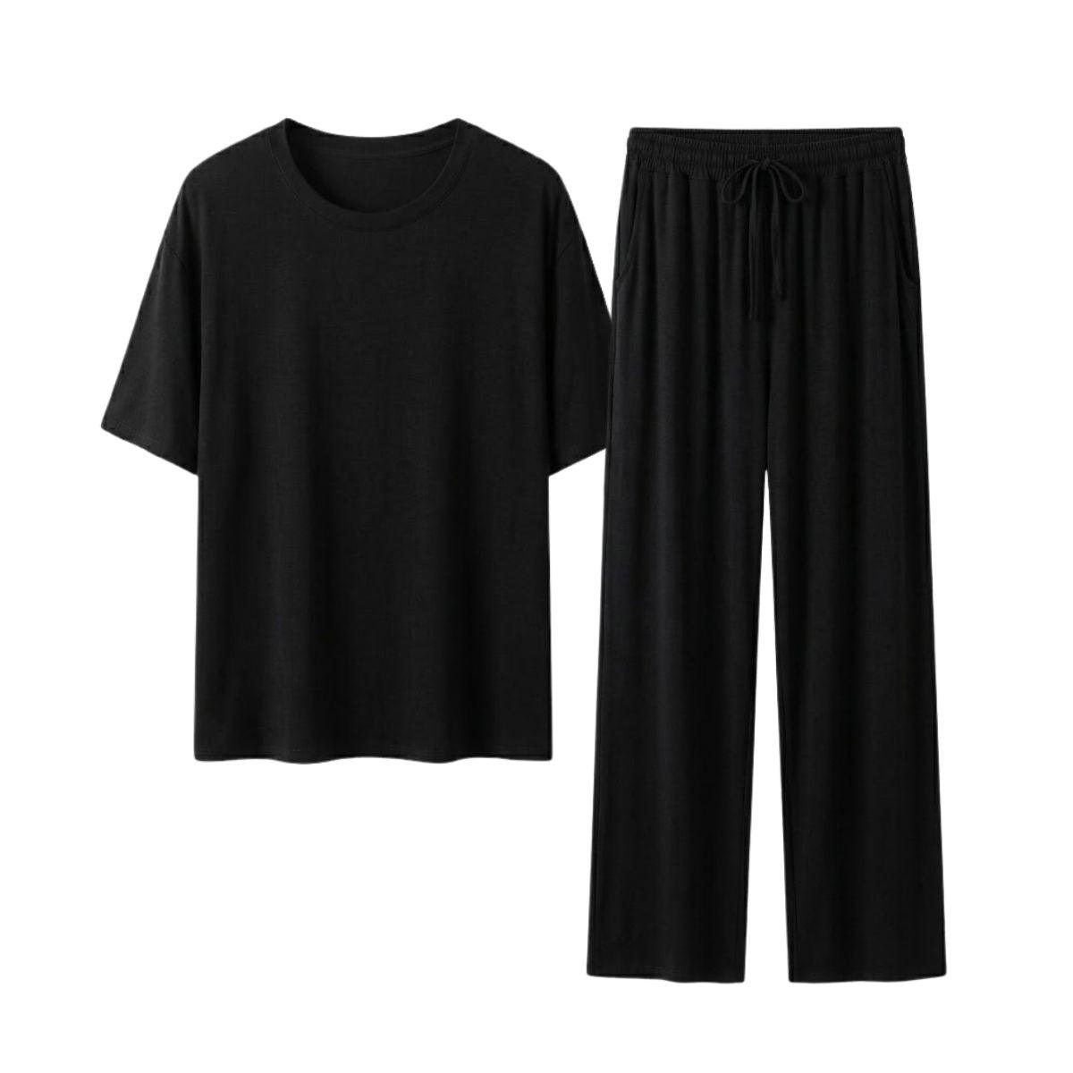 MPJ  Doux Men's Modal Lounge Set - Short Sleeves & Pants (3 Colours, 3 Sizes) - Pupsik Singapore