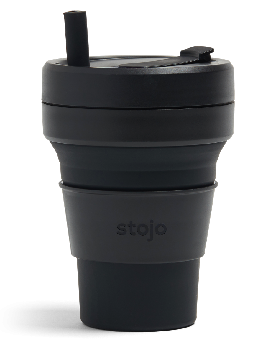 Stojo Silicone Collapsible Cup (16oz - Grande Size) - Carbon