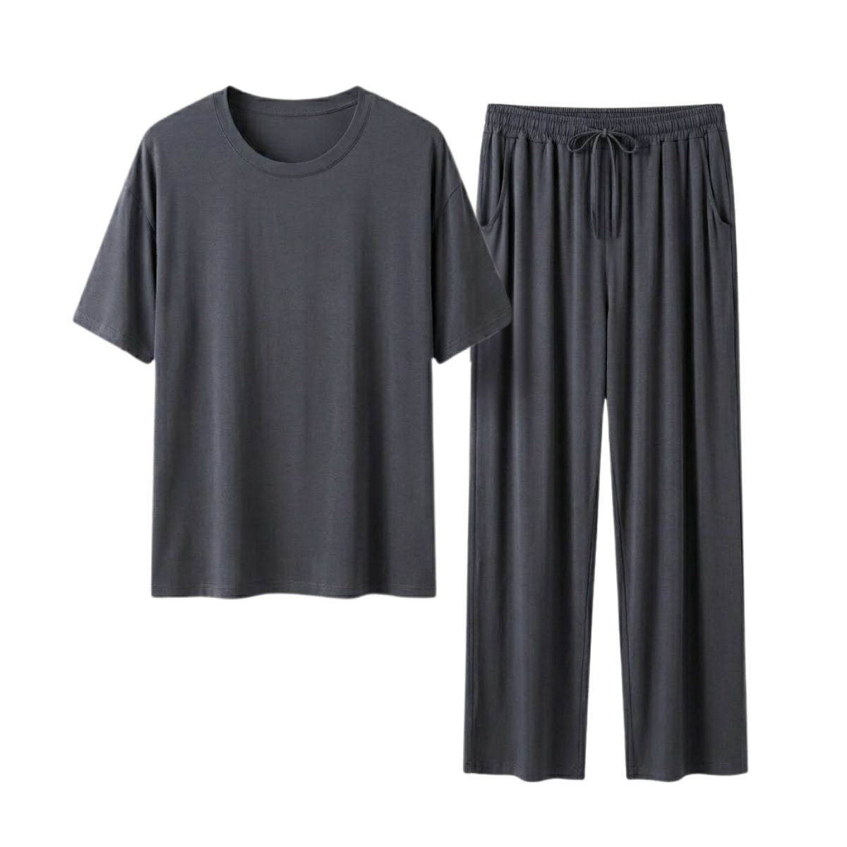 MPJ  Doux Men's Modal Lounge Set - Short Sleeves & Pants (3 Colours, 3 Sizes) - Pupsik Singapore