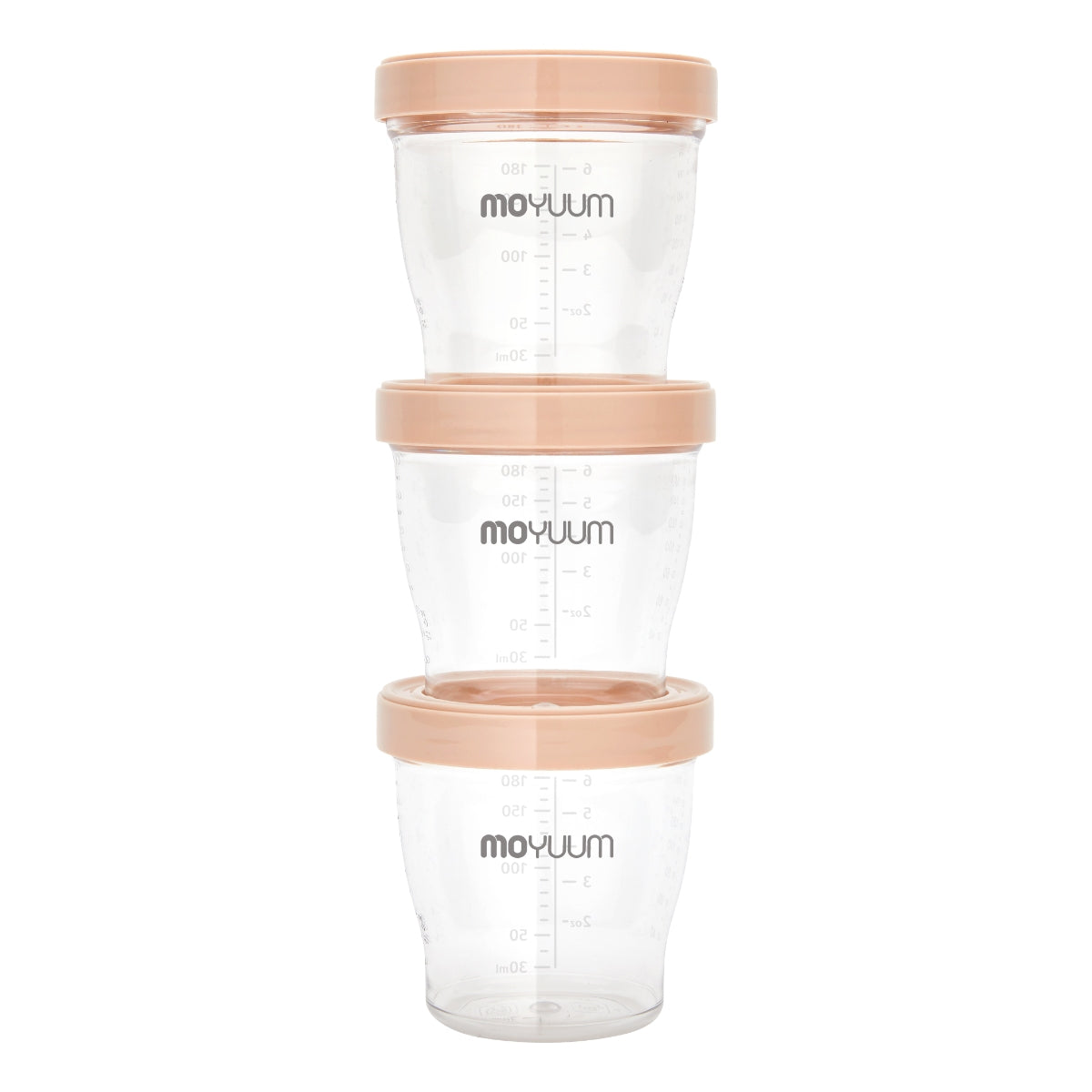Moyuum Tritan Baby Food Containers, Set of 3 - 130/180/240ml (2 Colors)