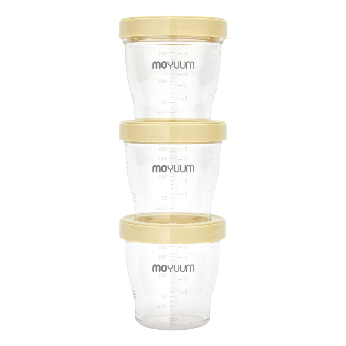 Moyuum Tritan Baby Food Containers, Set of 3 - 130/180/240ml (2 Colors)